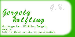 gergely wolfling business card
